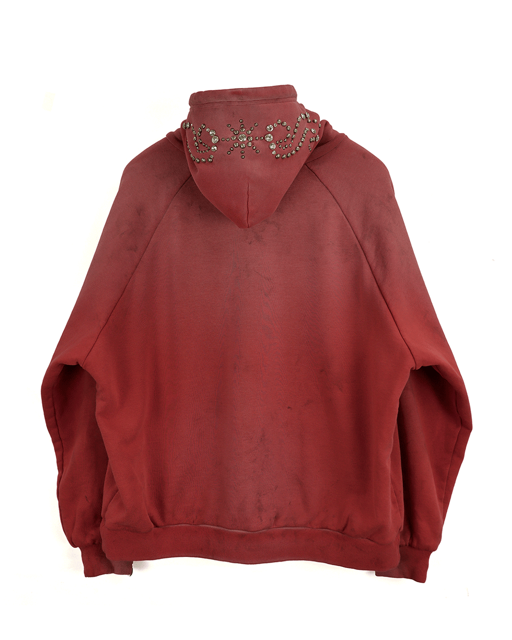 Double Face Paisley Zip Stud Hoodie