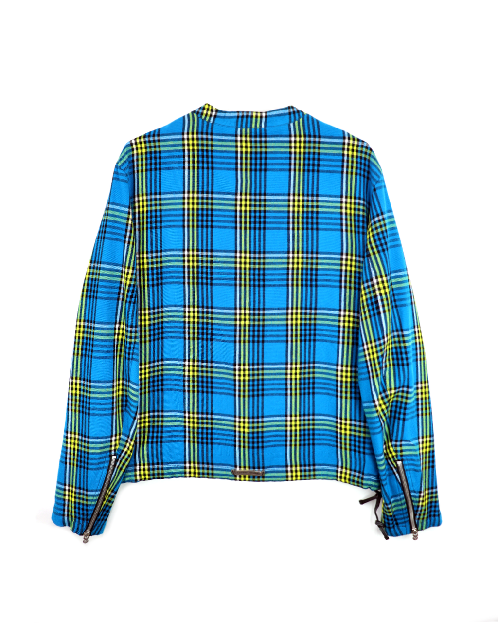 "CHROME HEARTS" Ez Rider Masai Check Half Zip Shirts