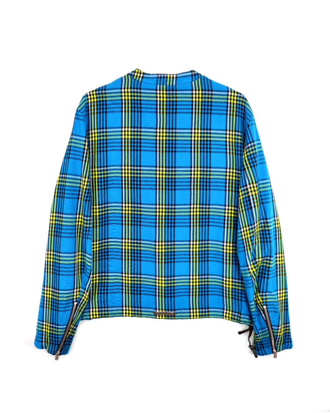 "CHROME HEARTS" Ez Rider Masai Check Half Zip Shirts