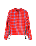 "CHROME HEARTS" Ez Rider Masai Check Half Zip Shirt
