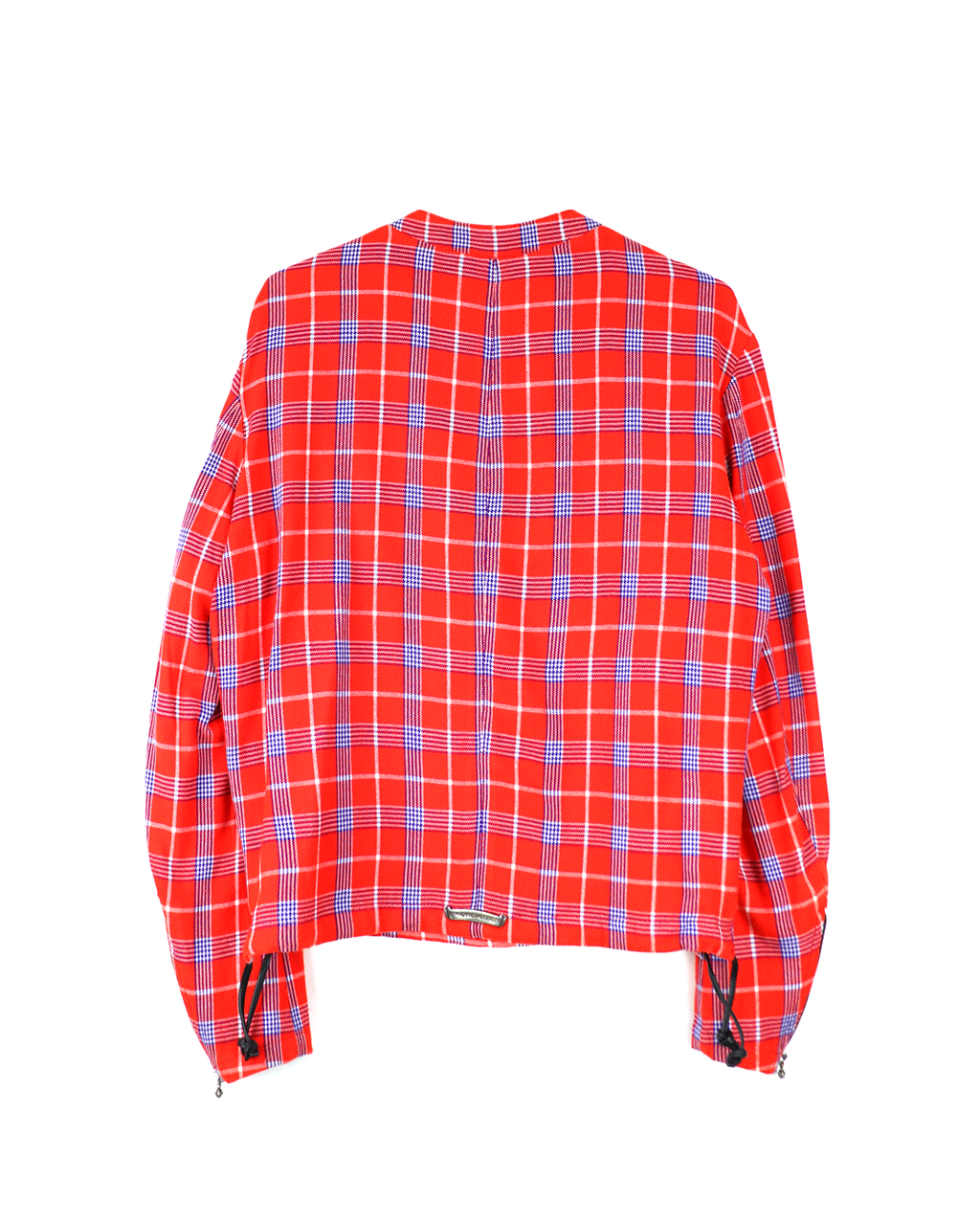 "CHROME HEARTS" Ez Rider Masai Check Half Zip Shirt