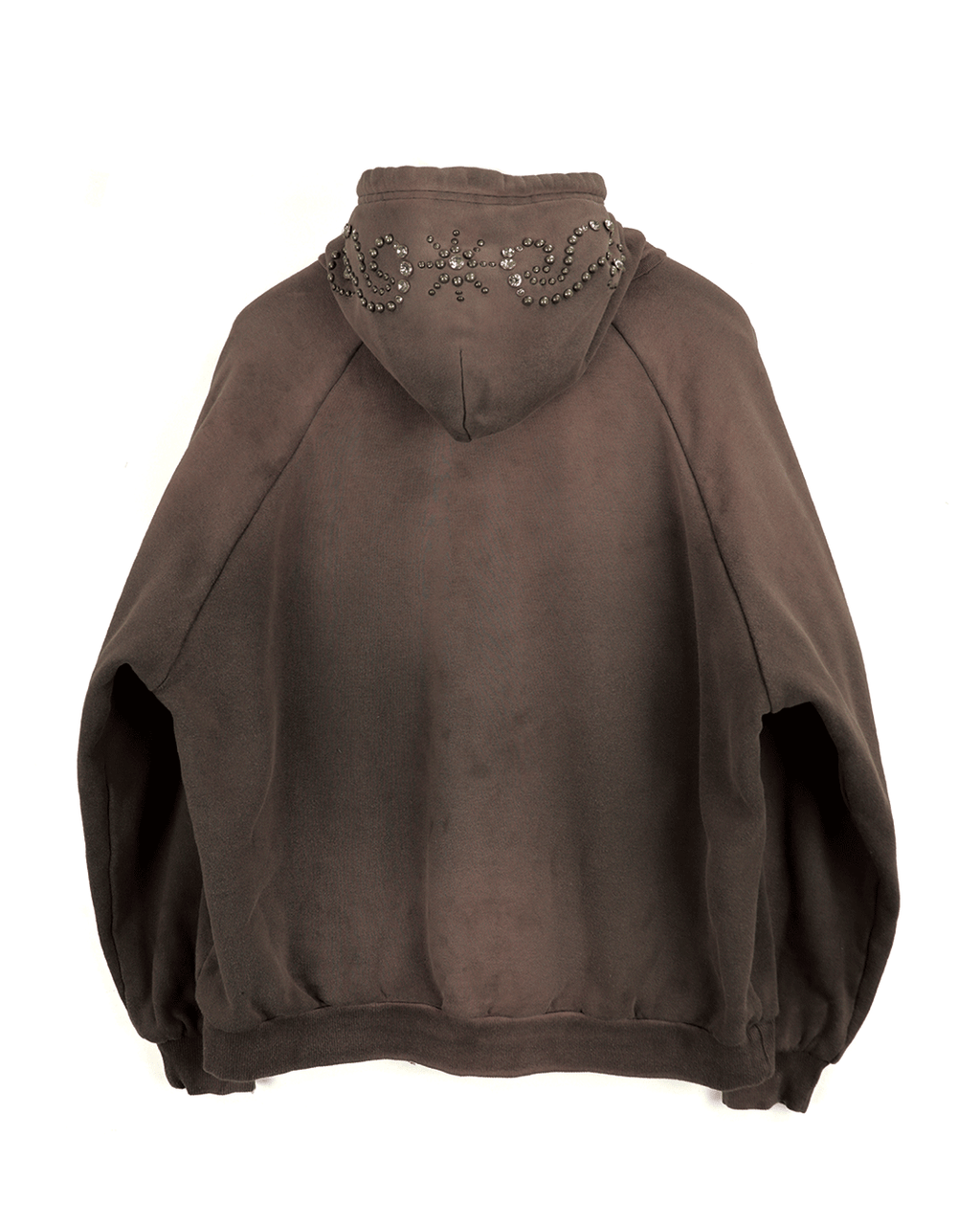 Double Face Paisley Zip Stud Hoodie