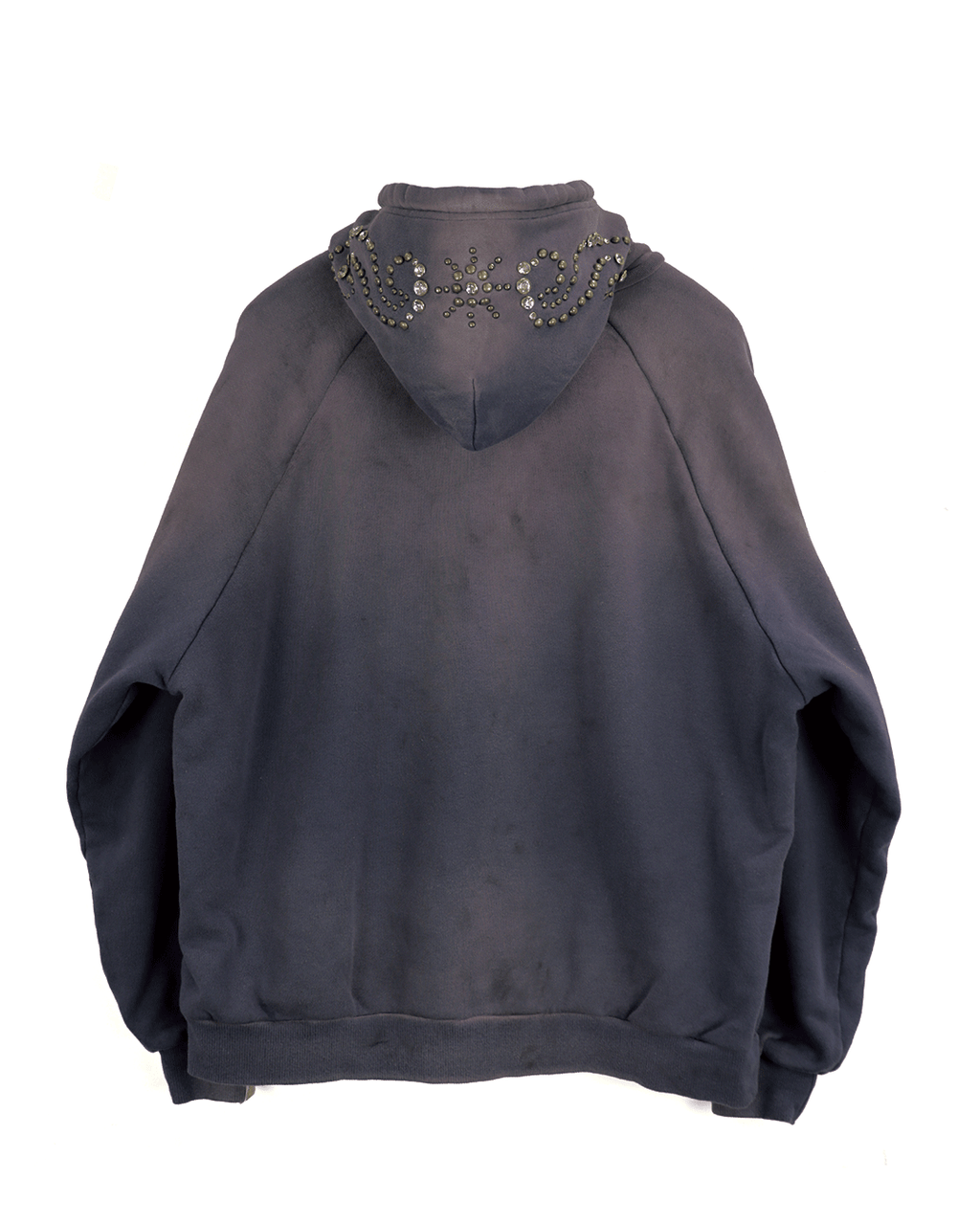 Double Face Paisley Zip Stud Hoodie