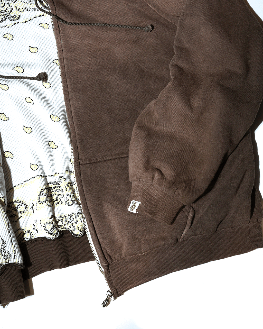 Double Face Paisley Zip Hoodie