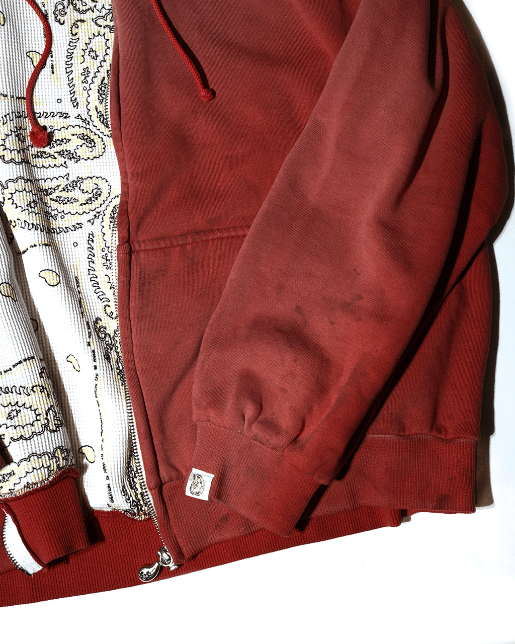 Double Face Paisley Zip Hoodie