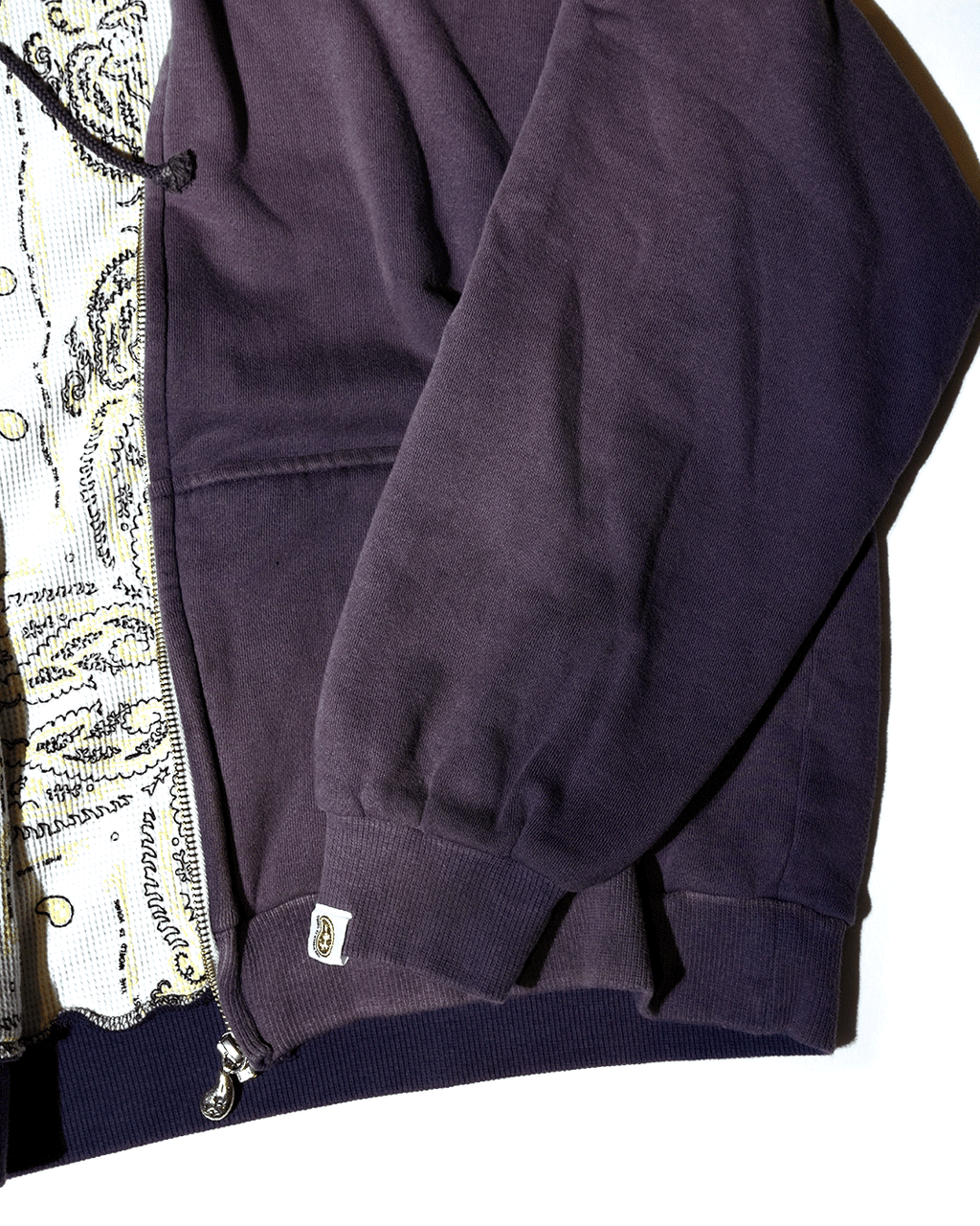 Double Face Paisley Zip Hoodie