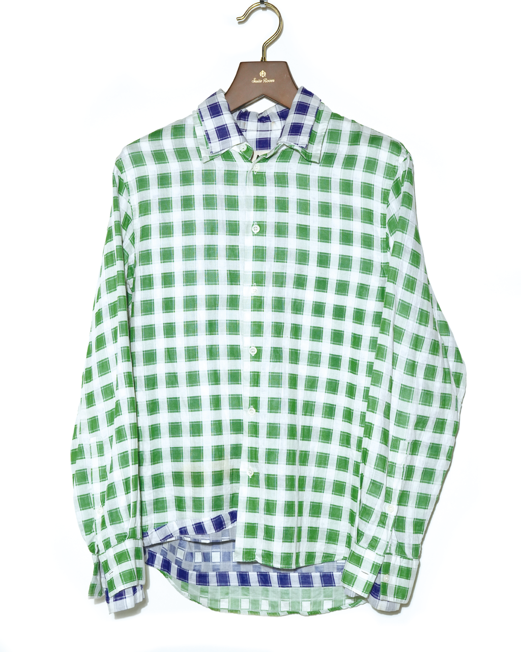 Double Layered Gauze Checked Shirt