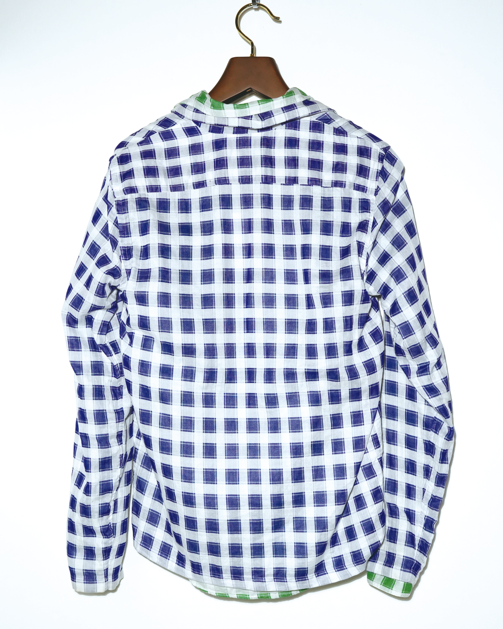 Double Layered Gauze Checked Shirt