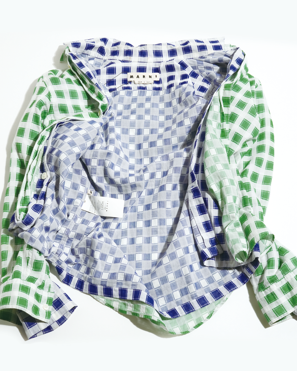 Double Layered Gauze Checked Shirt