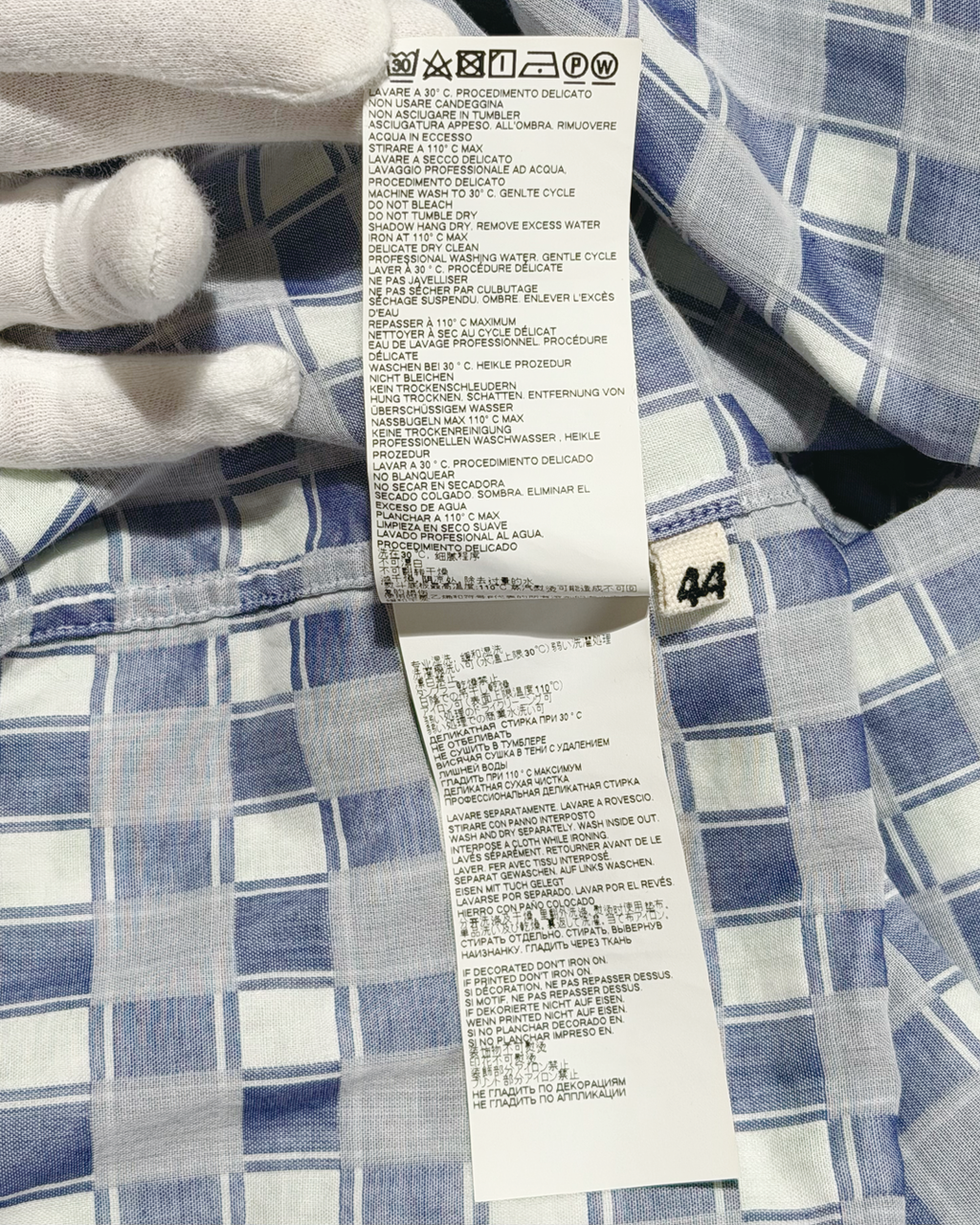 Double Layered Gauze Checked Shirt