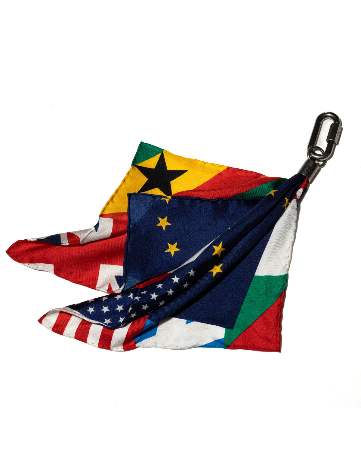 Bijoux Sac Flags Charm Silk Multicolor