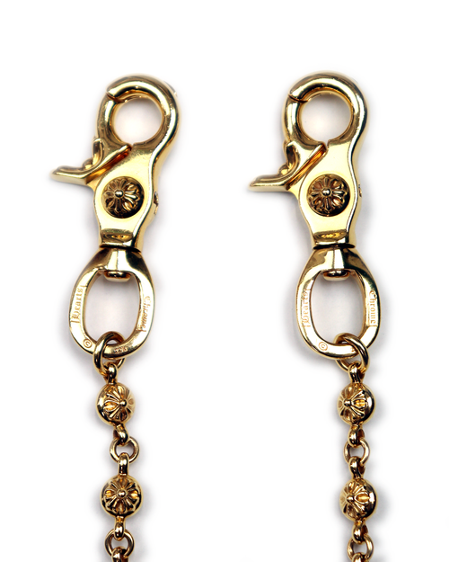 “CHORME HEARTS” 22k 2crip short crossball wallet chain