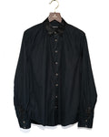 BS Fleur Button Leather Collar L/S Shirt