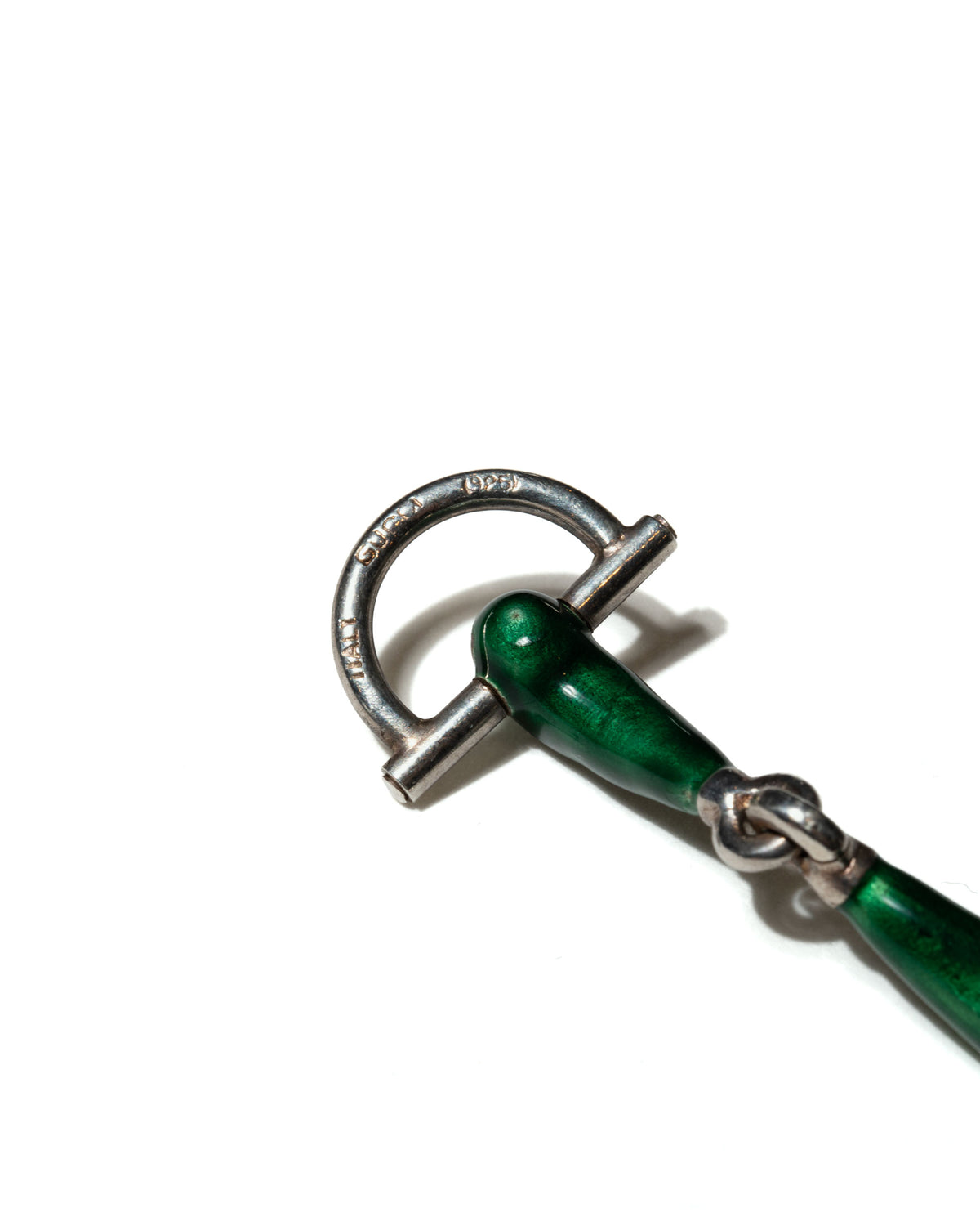 Sterling Silver & Green Enamel
Horsebit Bracelet