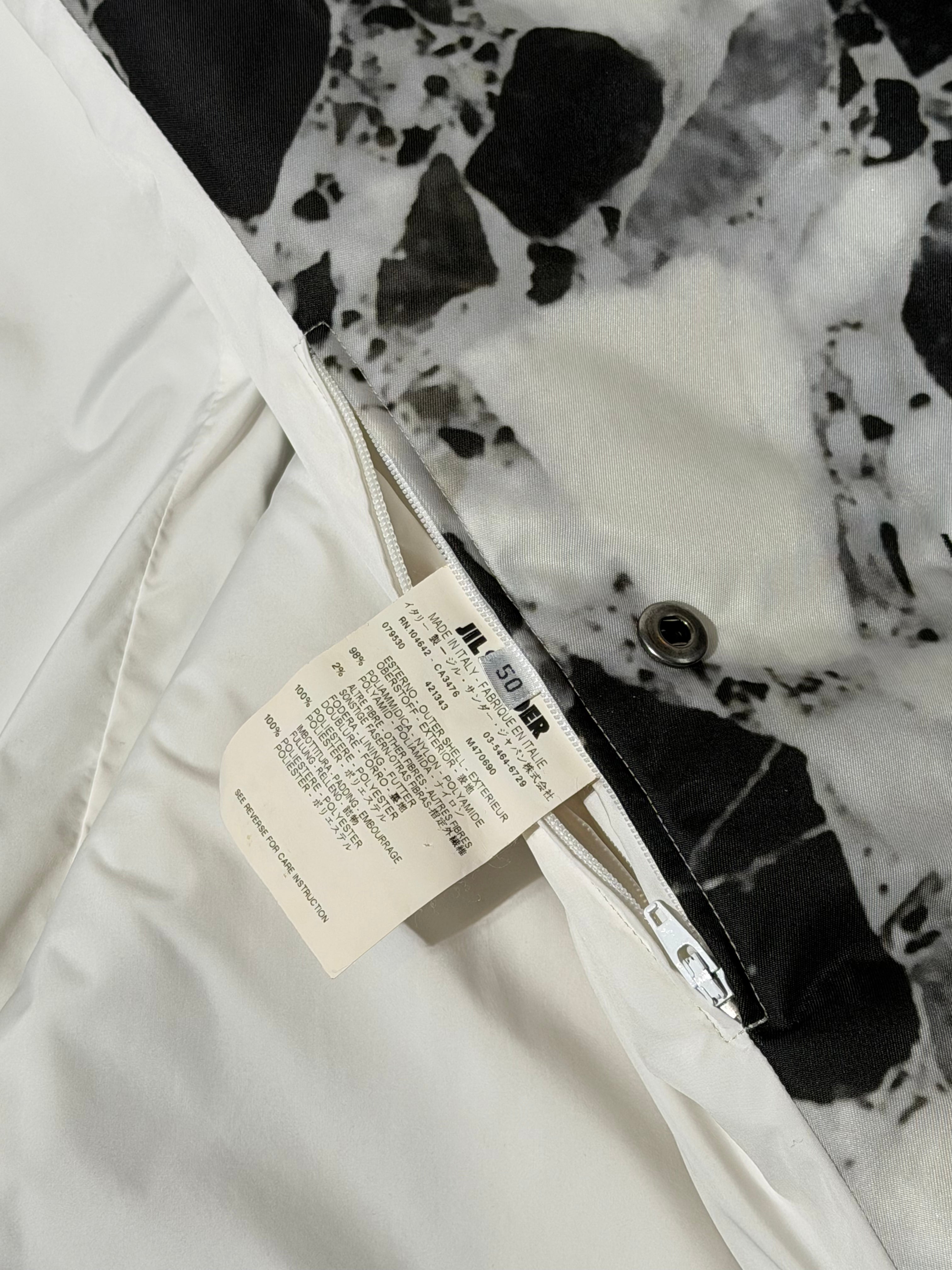 Marble Print Hooded Jacket